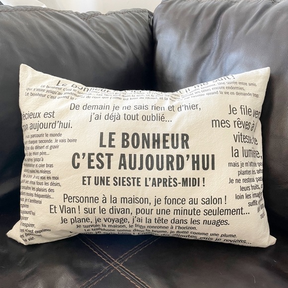 Meunier Tu Dors Other - Decorative poetic pillow for living room from Meunier Tu Dors NWT